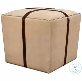 Strap Beige Canvas And Leather Stool