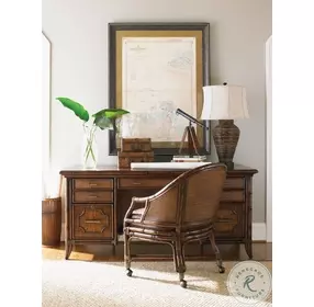 Bal Harbour Rich Tobacco Brown And Sienna Rattan Isle Of Palms Credenza