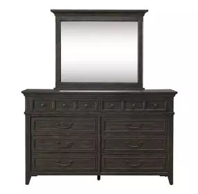 Eden Ridge Saddle Brown Dresser And Mirror