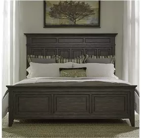 Eden Ridge Saddle Brown King Panel Bed