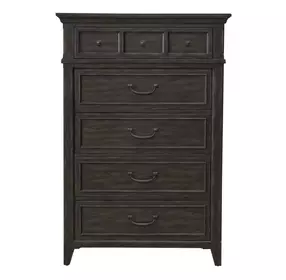 Eden Ridge Saddle Brown 5 Drawer Chest