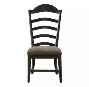Eden Ridge Saddle Brown Upholstered Ladder Back Side Chair Set of 2