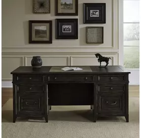 Eden Ridge Saddle Brown Executive Desk