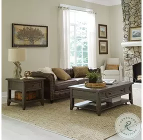 Paradise Valley Saddle Brown Rectangular Cocktail Table