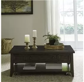 Paradise Valley Saddle Brown Rectangular Cocktail Table