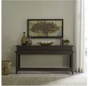 Eden Ridge Saddle Brown Console Bar Table