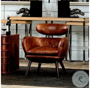 Sinclair Brown Leather Arm Chair