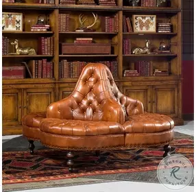 Lobby Brown Leather Sofa