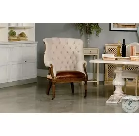 Welsh Cuba Brown Leather Chair