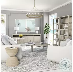 Cotiere Linen and Terrazzo Bunching Cocktail Table