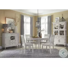 Seabrook Alabaster Round Extendable Dining Table