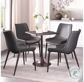 Spot Black And Bronze Square Bistro Table