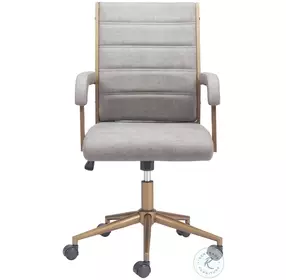 Auction Gray Adjustable Swivel Office Chair