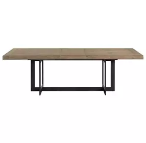 Eden Rustic Dune and Black Extendable Rectangular Dining Room Set