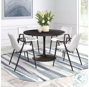 Desi White and Black Dining Chair Set of 2
