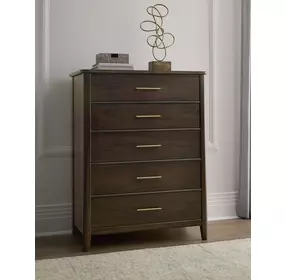 Nordhaven Nordic Walnut 5 Drawer Chest