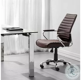 Enterprise Espresso Low Back Adjustable Swivel Office Chair