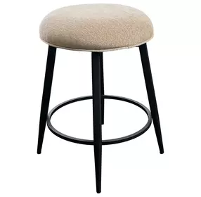 Metal Base Barstools Champagne Performance Fabric Swivel Backless Bar Stool Set of 2
