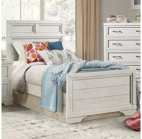 Foundry White Dove Twin Panel Bed