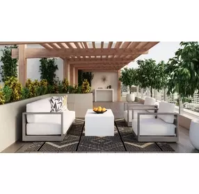 Tavira Stinson White Performance Fabric Upholstered Outdoor Arm Chair