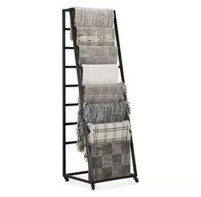 Ladder Black Display Rack with Casters