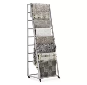 Ladder Silver Display Rack with Casters