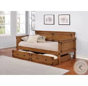 Oakdale Rustic Honey Twin Daybed with Trundle