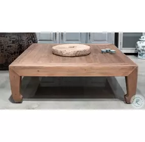 Classic Chinese Tan Large Cocktail Table