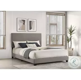 Dorian Taupe Queen Upholstered Panel Bed