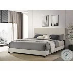 Dorian Cream King Upholstered Panel Bed