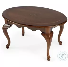 Masterpiece Grace Distressed Olive Ash Oval Occasional Table Set