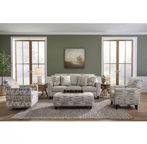 Amos Sand Beige and Brown Upholstered Accent Chair