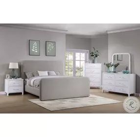 Wren Gray Upholstered Queen Platform Bed