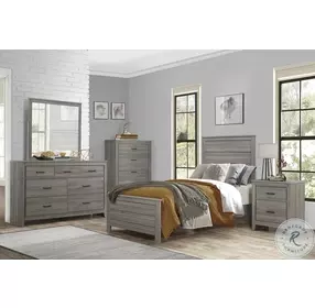 Waldorf Dark Gray Twin Panel Bed