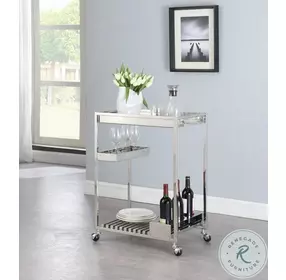 3030 Polished Stainless Steel Tea Cart