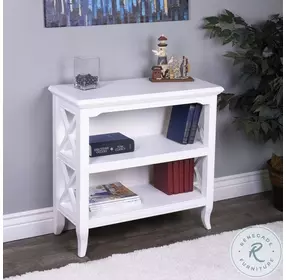 Newport Glossy White Low Bookcase
