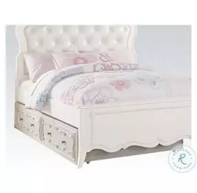 Edalene Pearl White Twin Trundle
