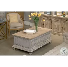 Shoreline Base And Crown White Cocktail Table