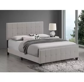 Fairfield Beige Queen Upholstered Panel Bed