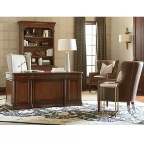 Richmond Hill Warm Chestnut Brown Morgan Executive Desk