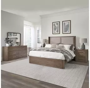 Bendfield Burnished Clay 3 Drawer Nightstand with USB Charging
