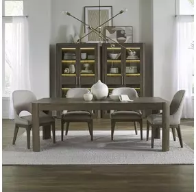 South Bend Burnished Clay 2 Piece Bunching Display Cabinet Set with LED
