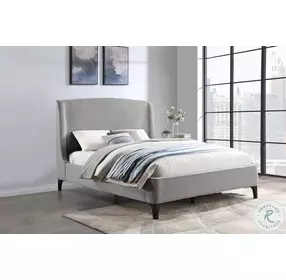Mosby Light Gray King Platform Bed