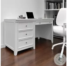Lacey White 52" Writing Desk