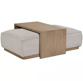 Elements Gray Ottoman and Tray Table