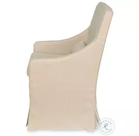 Skirted Beige Arm Chair