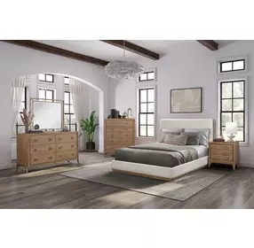 Aurora Latte Queen Platform Bed