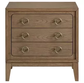 Aurora Latte 3 Drawer Nightstand with USB