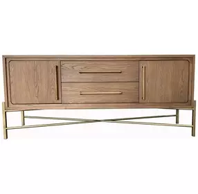 Aurora Latte Metal Base Sideboard