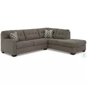 Mahoney Chocolate 2 Piece RAF Chaise Sleeper Sectional